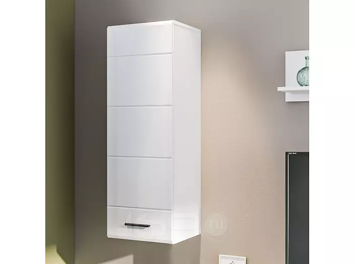 GLOSS шкаф навесной Белый/Белый глянец