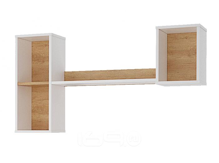 Полка навесная Сити СТЛ.336.06 Бело-серый/Дуб небраска