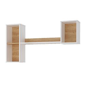 Полка навесная Сити СТЛ.336.06 Бело-серый/Дуб небраска