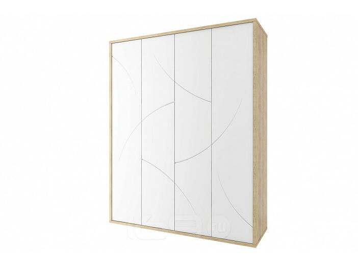 Шкаф 4-х дв. Мадейра СТЛ.264.07 Дуб небраска/Белый глянец Шкаф 4-х дв. Мадейра СТЛ.264.07 Дуб небраска/Белый глянец