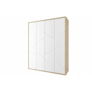 Шкаф 4-х дв. Мадейра СТЛ.264.07 Дуб небраска/Белый глянец