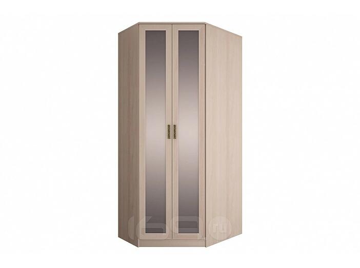 Шкаф угловой левый с зеркалами Орион Ясень шимо светлый/Лён