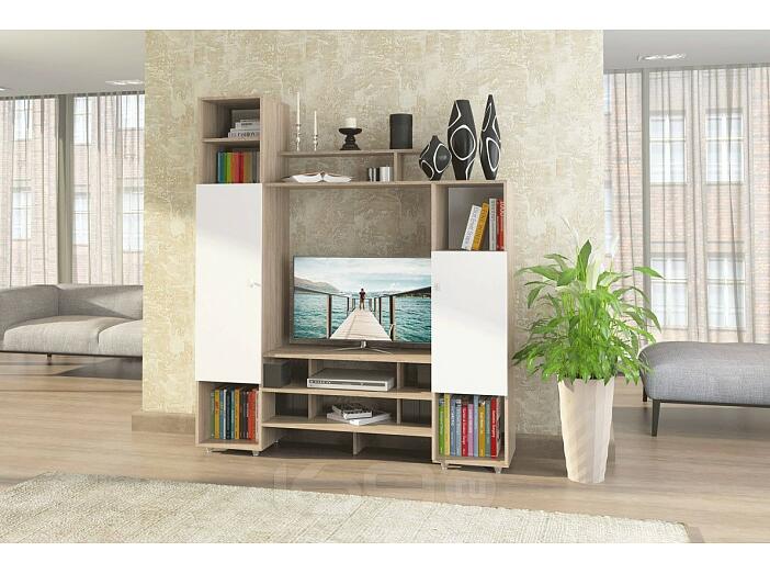 Гостиная Карэ Белый/ Дуб сонома