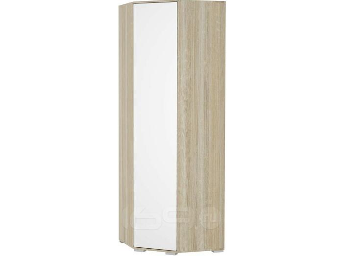 Шкаф угловой Терра ШК-824 МДФ Белый глянец/Дуб сонома