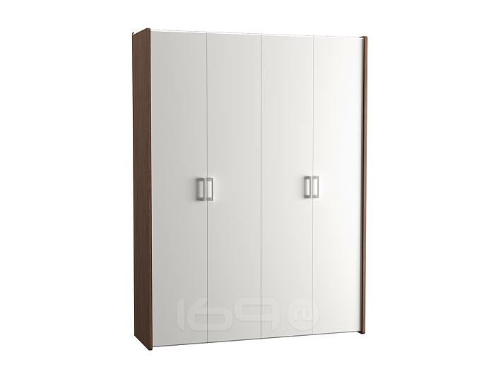 Шкаф для одежды Камея 10.79 Орех Селект Каминный/Белый Глянец