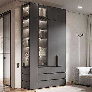 Норд гостиная 1 Графит/Графит 1500*510*2654