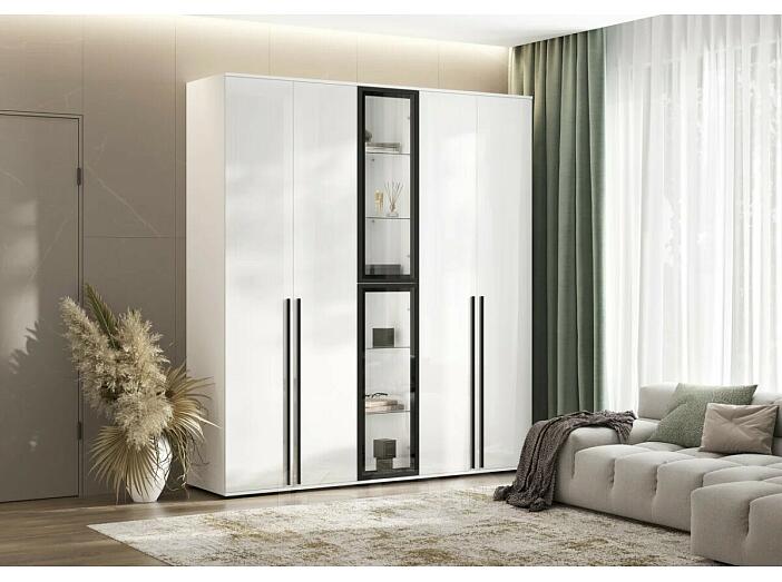 Норд гостиная 2 Белый/Белый глянец холодный 2000*510*2236