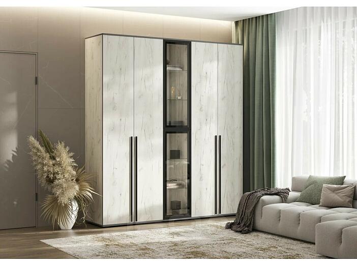 Норд гостиная 2 Дуб Крафт Белый/Дуб Крафт Белый 2000*510*2236