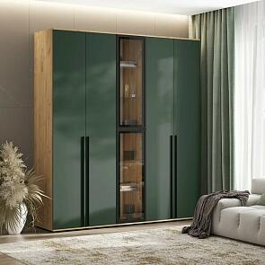 Норд гостиная 2 Изумрудный/Дуб Крафт 2000*510*2236