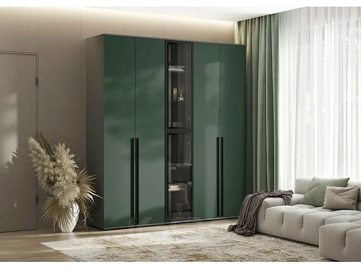 Норд гостиная 2 Изумрудный/Графит 2000*510*2236