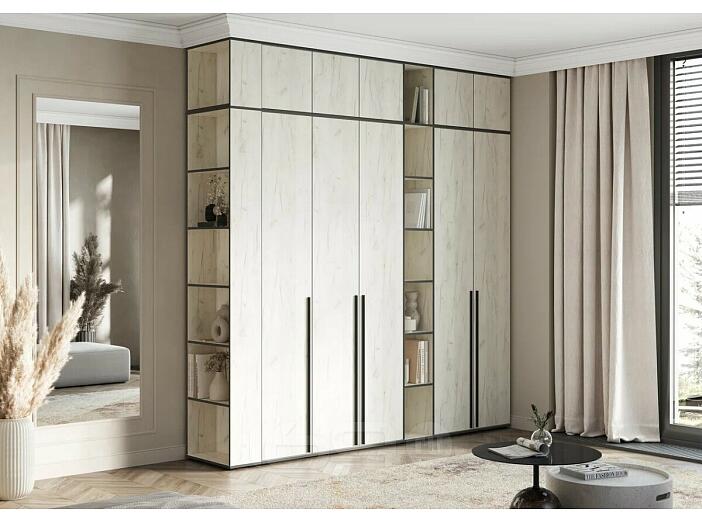 Норд гостиная 3 Дуб Крафт Белый/Дуб Крафт Белый 2538*510*2654