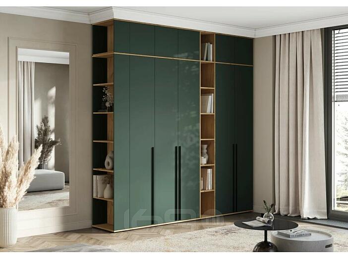 Норд гостиная 3 Изумрудный/Дуб Крафт 2538*510*2654