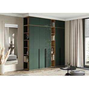 Норд гостиная 3 Изумрудный/Дуб Крафт 2538*510*2654