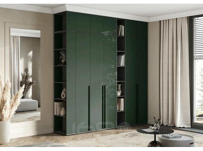 Норд гостиная 3 Изумрудный/Графит 2538*510*2654