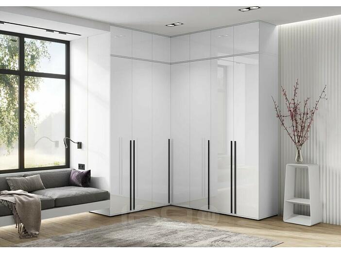 Норд гостиная 4 Белый/Белый глянец холодный 1253*510*2654