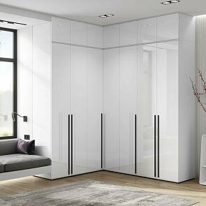 Норд гостиная 4 Белый/Белый глянец холодный 1253*510*2654