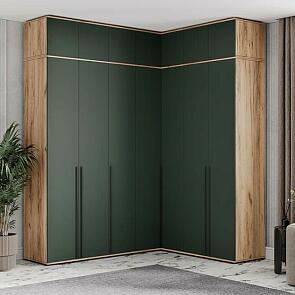 Норд гостиная 4 Изумрудный/Дуб Крафт 1253*510*2654