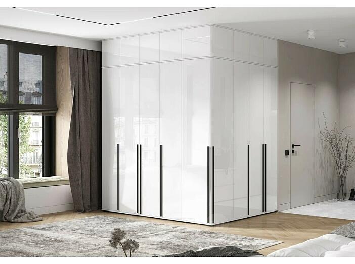 Норд гостиная 6 Белый/Белый глянец холодный 2110*510*2654