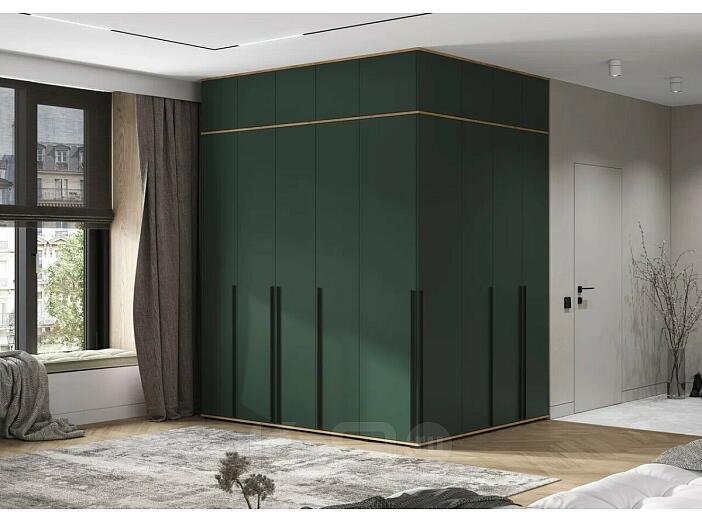 Норд гостиная 6 Изумрудный/Дуб Крафт 2110*510*2654