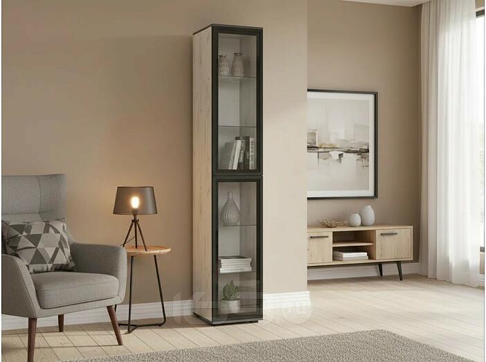 Норд Пенал-стекло (400) (Дуб Крафт Белый)