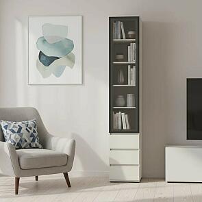 Норд Пенал-стекло (400) с ящиками (Кашемир, Кашемир)