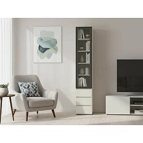 Норд Пенал-стекло (400) с ящиками (Кашемир, Кашемир)