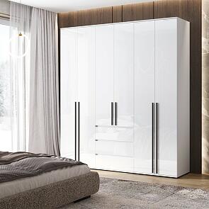 Норд Шкаф 6-ти ств. (Белый глянец, Белый)