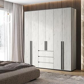 Норд Шкаф 6-ти ств. (Дуб Крафт Белый, Дуб Крафт Белый)