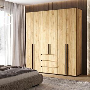 Норд Шкаф 6-ти ств. (Дуб Крафт, Дуб Крафт (КРОМКА ВЕНГЕ))