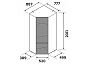 Шкаф 890x780x2085 Киото Серый/дуб небраска