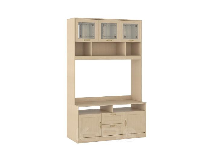 Шкаф-витрина средний Флорида 1 501/02 Дуб паллада