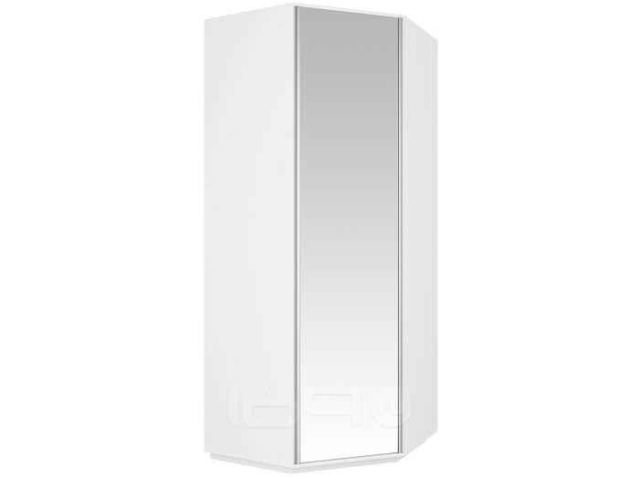 Шкаф угловой Экспресс 90х90х240 Белый снег/Зеркало