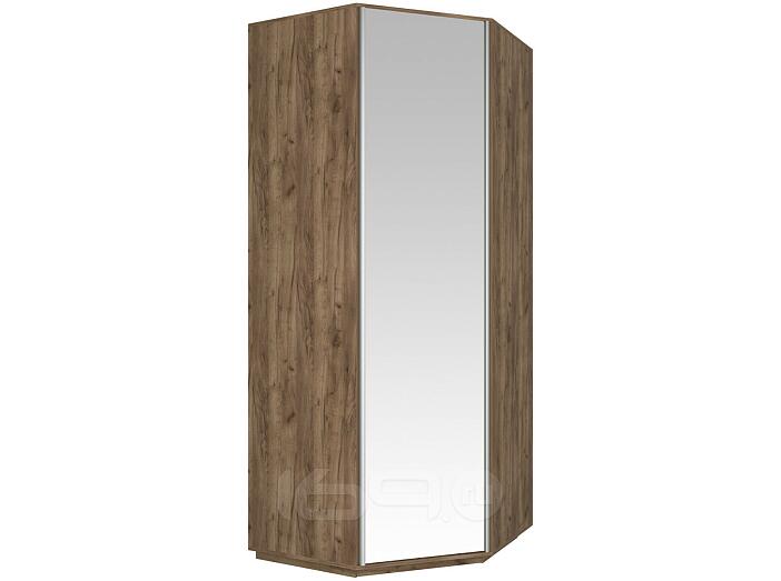 Шкаф угловой Экспресс 90х90х240 Крафт табачный/Зеркало