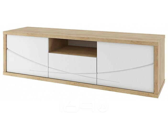 Тумба под TV Мадейра СТЛ.264.02 Дуб небраска/Белый глянец