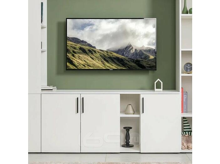 Эйр Тумба под ТВ 16.55 Белый PE шагрень