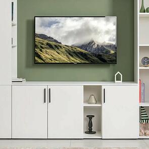 Эйр Тумба под ТВ 16.55 Белый PE шагрень