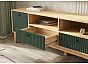 Оливия Тумба ТВ 2 двери 2 ящика (Браш Мени Грин, Дуб Крафт )