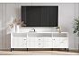 Оливия Тумба ТВ (металл) (Мрамор Золото, Белый)