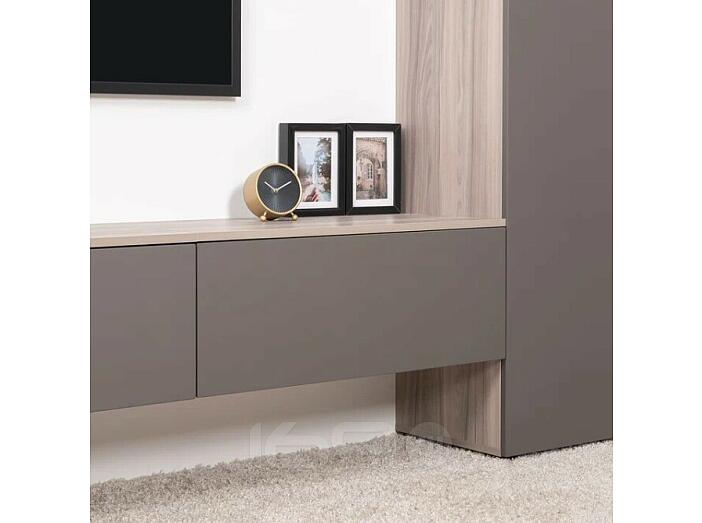 Роквуд Тумба под ТВ 16.54.01 Эмили Блаш U9135, Графит мягкая шагрень 2998 ПВХ