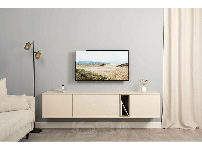 Тайл Тумба под ТВ 16.62 Сатин 7045 SU, Эмили Блаш U9135, Белый PE шагрень