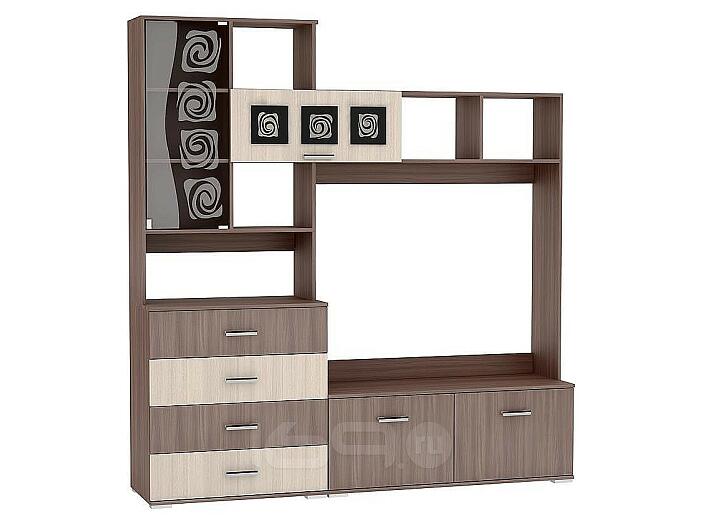 Тумба центральная Рошель ТБ-800М ЛДСП Ясень шимо тёмный/светлый