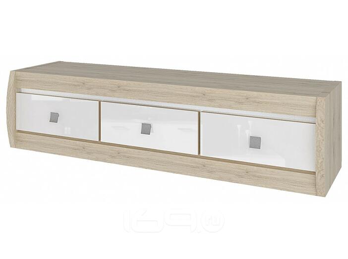 Тумба под ТВ с 3-мя ящиками Ксено СТЛ.078.12 Дуб санремо/Белый