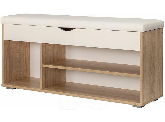 Тумба для обуви 08.58 Лайт Дуб сонома/Белый
