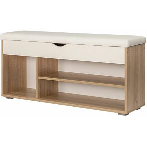 Тумба для обуви 08.58 Лайт Дуб сонома/Белый