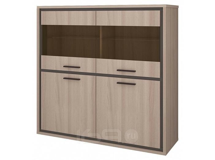 Комод со стеклом Мемфис СТЛ.226.08 Ясень шимо светлый