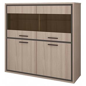 Комод со стеклом Мемфис СТЛ.226.08 Ясень шимо светлый