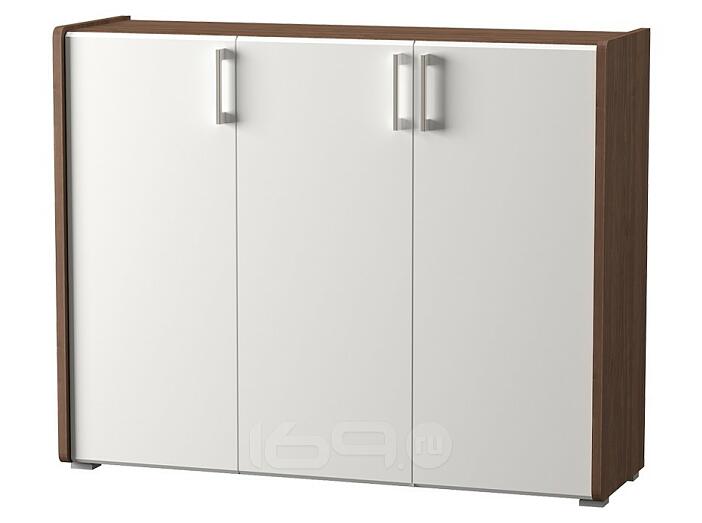 Комод Камея 10.99 Орех Селект Каминный/Белый Глянец