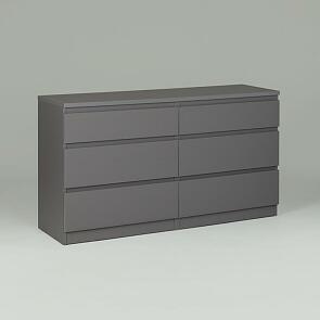 КАСТОР комод 6 ящиков RU серый