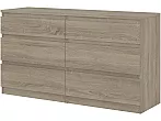 КАСТОР комод 6 ящиков RU сонома