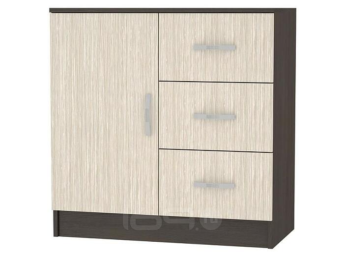 Комод Бася КМ-553 с 3-мя ящиками и дверкой ЛДСП Дуб белфорд